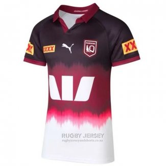 Jersey Queensland Maroons Rugby 2024 Training White Fuchsia